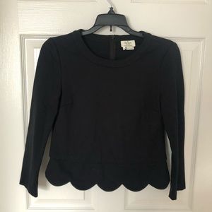 Kate Spade Scallop Hem Top